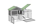 vidaXL 172277 Rabbit Hutch Grey 185.5x60.5x109.5cm Solid Wood Pine vidaXL 172277 Rabbit Hutch Grey 185.5x60.5x109.5cm Solid Wood Pine