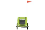 vidaXL 93962 Pet Bike Trailer Green Oxford Fabric And Iron vidaXL 93962 Pet Bike Trailer Green Oxford Fabric And Iron