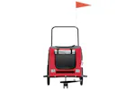 vidaXL 93901 Pet Bike Trailer Red And Grey Oxford Fabric And Iron vidaXL 93901 Pet Bike Trailer Red And Grey Oxford Fabric And Iron
