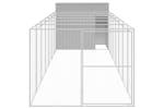 vidaXL 3189128 Dog House With Run Light Grey 214x865x181cm Galvanised Steel vidaXL 3189128 Dog House With Run Light Grey 214x865x181cm Galvanised Steel