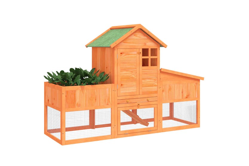 vidaXL 172292 Rabbit Hutch Brown 170x63x113cm Solid Wood Pine vidaXL 172292 Rabbit Hutch Brown 170x63x113cm Solid Wood Pine