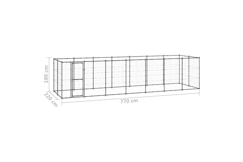 vidaXL 3082300 Outdoor Dog Kennel Steel 16.94 M2 vidaXL 3082300 Outdoor Dog Kennel Steel 16.94 M2