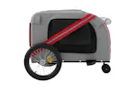 vidaXL 93901 Pet Bike Trailer Red And Grey Oxford Fabric And Iron vidaXL 93901 Pet Bike Trailer Red And Grey Oxford Fabric And Iron