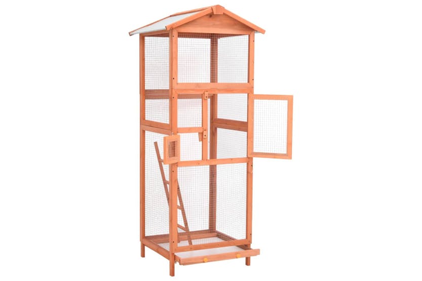 vidaXL 171457 Bird Cage 68x62x166cm Solid Firwood vidaXL 171457 Bird Cage 68x62x166cm Solid Firwood