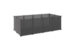 vidaXL 340571 Small Animal Cage Black 144x74x46.5cm Pp And Steel vidaXL 340571 Small Animal Cage Black 144x74x46.5cm Pp And Steel