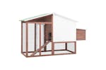 vidaXL 170866 Chicken Coop With Nest Box Mocha And White Solid Fir Wood vidaXL 170866 Chicken Coop With Nest Box Mocha And White Solid Fir Wood