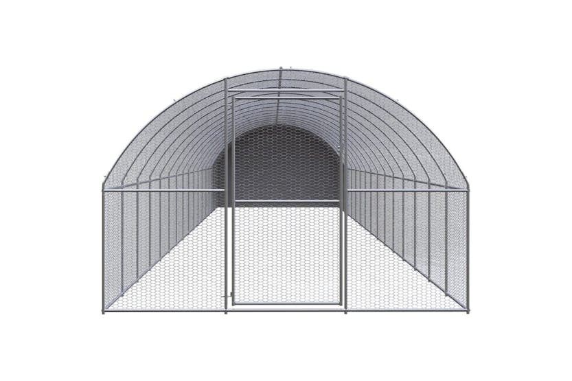 vidaXL 3095478 Outdoor Chicken Coop 3x16x2 M Galvanised Steel vidaXL 3095478 Outdoor Chicken Coop 3x16x2 M Galvanised Steel