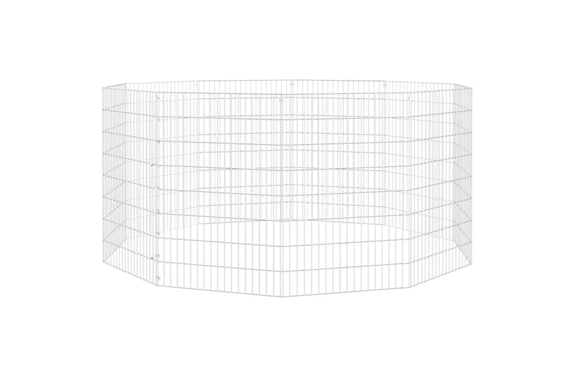 Vidaxl Free Range Animal Enclosure 10-panel 54x80 Cm Galvanised Iron Vidaxl Free Range Animal Enclosure 10-panel 54x80 Cm Galvanised Iron