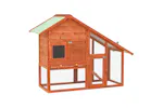 vidaXL 170868 Rabbit Hutch 140x63x120cm Solid Firwood vidaXL 170868 Rabbit Hutch 140x63x120cm Solid Firwood