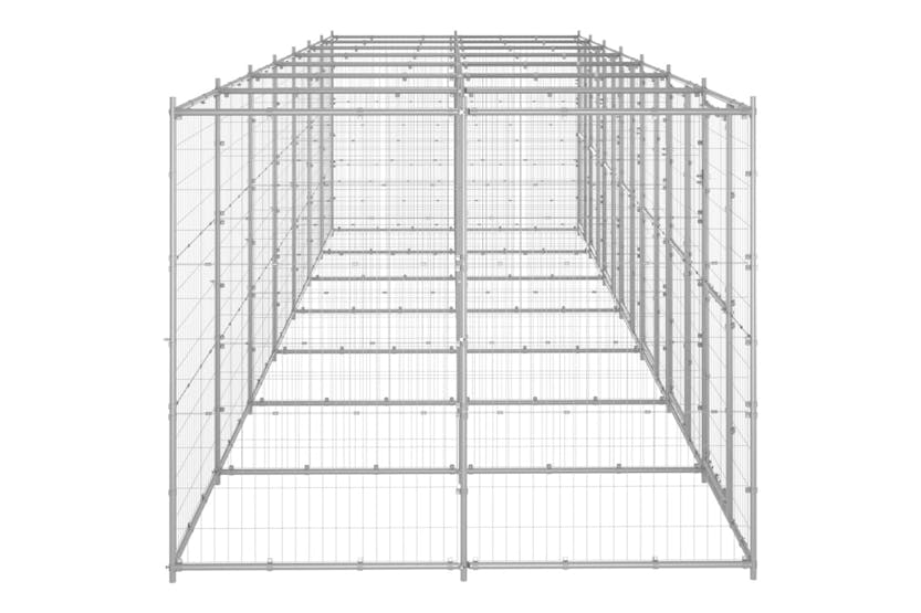vidaXL 3082287 Outdoor Dog Kennel Galvanised Steel 16.94 M2 vidaXL 3082287 Outdoor Dog Kennel Galvanised Steel 16.94 M2