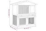 vidaXL 170837 Outdoor Rabbit Hutch 3 Doors Grey Wood vidaXL 170837 Outdoor Rabbit Hutch 3 Doors Grey Wood
