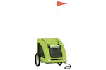 vidaXL 93962 Pet Bike Trailer Green Oxford Fabric And Iron vidaXL 93962 Pet Bike Trailer Green Oxford Fabric And Iron