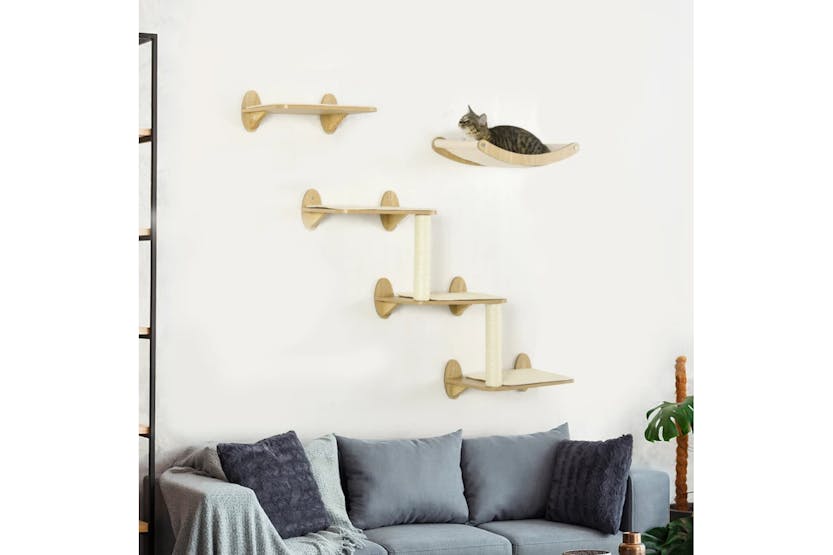 PawHut Wall Mounted Cats Shelves | Multi | 3 Pieces PawHut Wall Mounted Cats Shelves | Multi | 3 Pieces