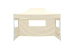vidaXL Professional Folding Party Tent With 3 Sidewalls 3x4 M Steel Cream vidaXL Professional Folding Party Tent With 3 Sidewalls 3x4 M Steel Cream