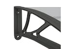 vidaXL Door Canopy Black 400x100cm Polycarbonate vidaXL Door Canopy Black 400x100cm Polycarbonate