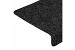 vidaXL Stair Mats 5 Pcs Black 65x21x4cm Needle Punch vidaXL Stair Mats 5 Pcs Black 65x21x4cm Needle Punch