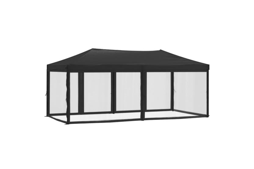 vidaXL Folding Party Tent With Sidewalls Anthracite 3x6 M vidaXL Folding Party Tent With Sidewalls Anthracite 3x6 M