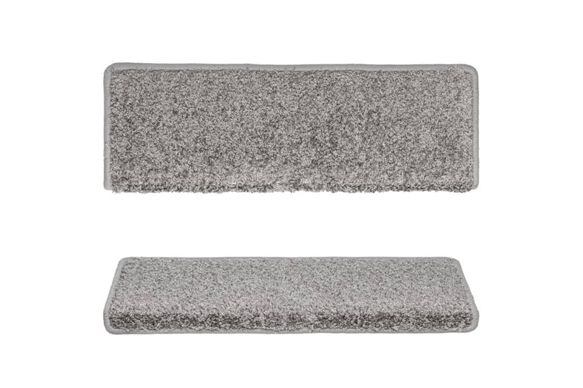 vidaXL Carpet Stair Treads 15 Pcs 65x21x4cm Grey vidaXL Carpet Stair Treads 15 Pcs 65x21x4cm Grey