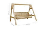 vidaXL Garden Swing Bench Impregnated Pinewood 205x150x157cm vidaXL Garden Swing Bench Impregnated Pinewood 205x150x157cm