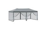 vidaXL Folding Party Tent With Sidewalls Anthracite 3x6 M vidaXL Folding Party Tent With Sidewalls Anthracite 3x6 M