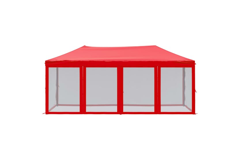 vidaXL Folding Party Tent With Sidewalls Red 3x6 M vidaXL Folding Party Tent With Sidewalls Red 3x6 M