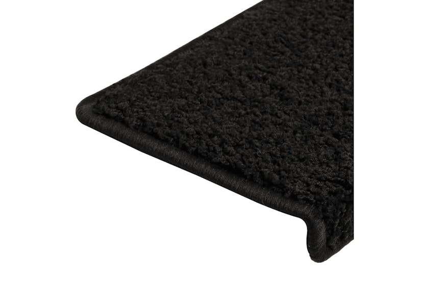 vidaXL Stair Mats 10 Pcs 65x21x4cm Black vidaXL Stair Mats 10 Pcs 65x21x4cm Black