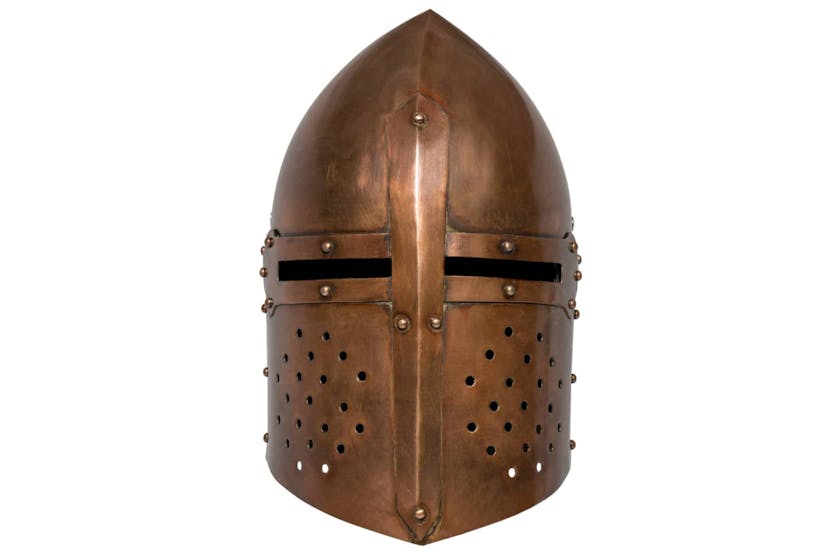 vidaXL Medieval Knight Helmet Antique Replica Larp Copper Steel vidaXL Medieval Knight Helmet Antique Replica Larp Copper Steel
