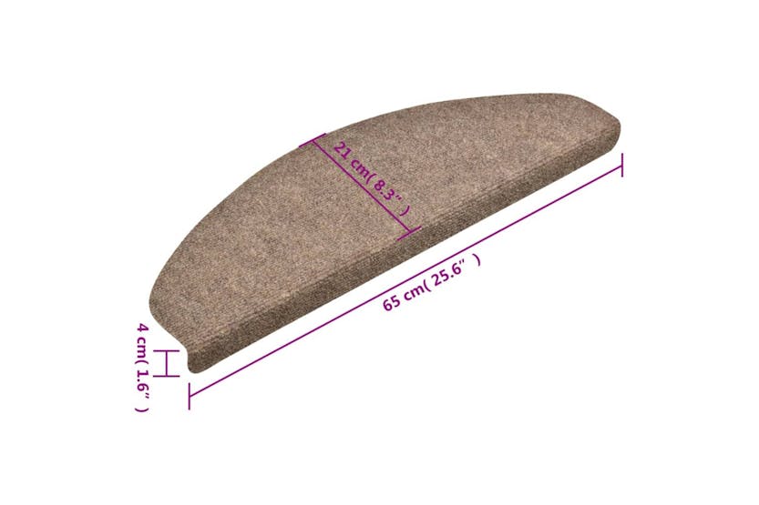 vidaXL Self-adhesive Stair Mats 5 Pcs Cream 65x21x4cm Needle Punch vidaXL Self-adhesive Stair Mats 5 Pcs Cream 65x21x4cm Needle Punch