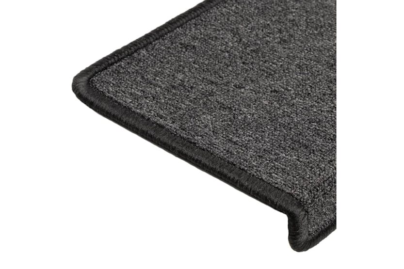 vidaXL Carpet Stair Treads 15 Pcs 65x21x4cm Anthracite vidaXL Carpet Stair Treads 15 Pcs 65x21x4cm Anthracite