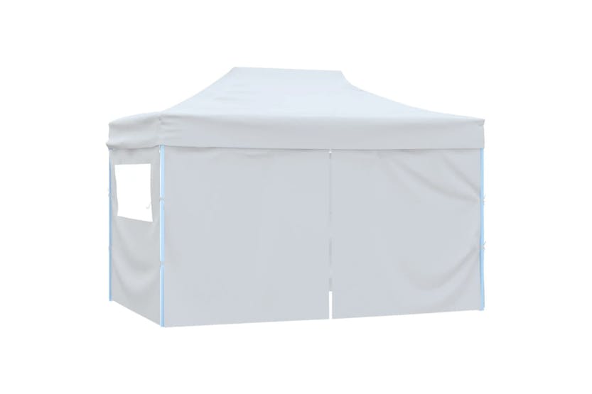 vidaXL Professional Folding Party Tent With 4 Sidewalls 3x4 M Steel White vidaXL Professional Folding Party Tent With 4 Sidewalls 3x4 M Steel White