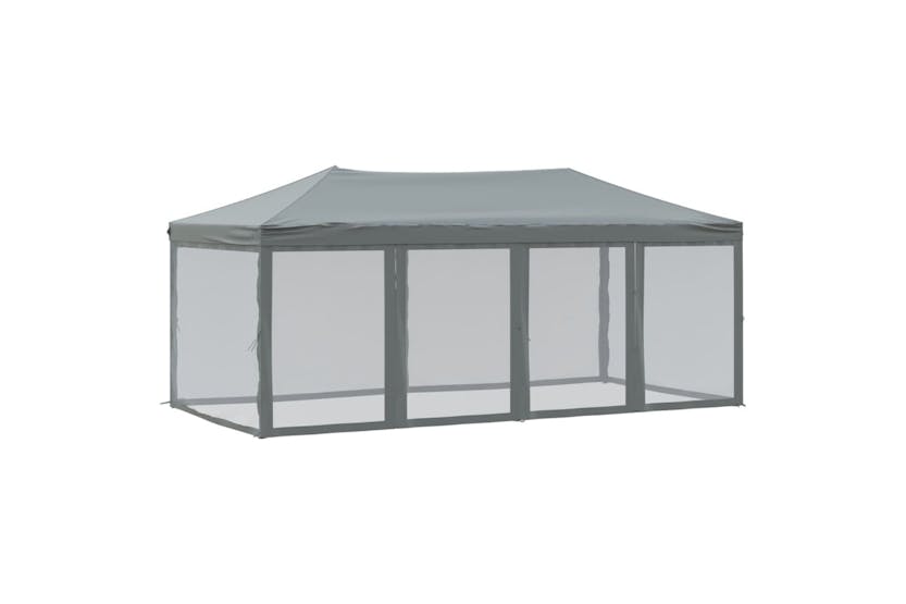 vidaXL Folding Party Tent With Sidewalls Anthracite 3x6 M vidaXL Folding Party Tent With Sidewalls Anthracite 3x6 M