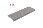 vidaXL Carpet Stair Treads 15 Pcs 65x21x4cm Grey vidaXL Carpet Stair Treads 15 Pcs 65x21x4cm Grey