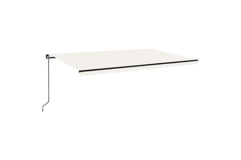 vidaXL Manual Retractable Awning 500x300cm Cream vidaXL Manual Retractable Awning 500x300cm Cream