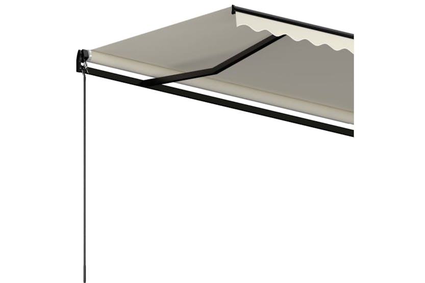 vidaXL Manual Retractable Awning 500x300cm Cream vidaXL Manual Retractable Awning 500x300cm Cream