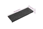 vidaXL Stair Mats 10 Pcs Grey 65x21x4cm Needle Punch vidaXL Stair Mats 10 Pcs Grey 65x21x4cm Needle Punch