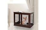PawHut Indoor Small Dog Wooden Crate with Metal Wire | Brown PawHut Indoor Small Dog Wooden Crate with Metal Wire | Brown