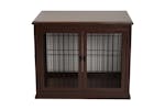 PawHut Indoor Small Dog Wooden Crate with Metal Wire | Brown PawHut Indoor Small Dog Wooden Crate with Metal Wire | Brown