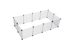 PawHut Modular Metal Wire Pet Playpen | Black PawHut Modular Metal Wire Pet Playpen | Black