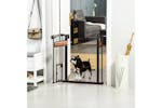 PawHut Auto Close Dog Safety Gate with Cat Door | Black PawHut Auto Close Dog Safety Gate with Cat Door | Black