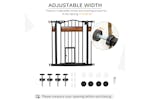 PawHut Auto Close Dog Safety Gate with Cat Door | Black PawHut Auto Close Dog Safety Gate with Cat Door | Black