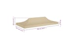 vidaXL Party Tent Roof 6x3 M Beige 270 G/m2 vidaXL Party Tent Roof 6x3 M Beige 270 G/m2