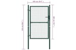 vidaXL Fence Gate Steel 100x200cm Green vidaXL Fence Gate Steel 100x200cm Green