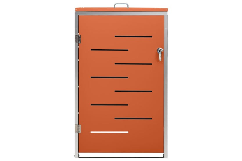 vidaXL Single Wheelie Bin Shed 69x77.5x112.5cm Stainless Steel vidaXL Single Wheelie Bin Shed 69x77.5x112.5cm Stainless Steel