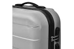 vidaXL Three Piece Hardcase Trolley Set Silver 45.5/55/66cm vidaXL Three Piece Hardcase Trolley Set Silver 45.5/55/66cm