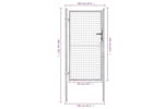 vidaXL Garden Gate Galvanised Steel 105x200cm Silver vidaXL Garden Gate Galvanised Steel 105x200cm Silver
