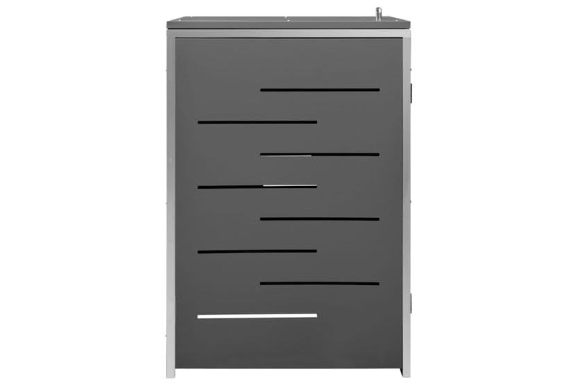 vidaXL Single Wheelie Bin Shed 69x77.5x112.5cm Stainless Steel vidaXL Single Wheelie Bin Shed 69x77.5x112.5cm Stainless Steel