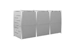 vidaXL Triple Wheelie Bin Shed 207x77.5x112.5cm Stainless Steel vidaXL Triple Wheelie Bin Shed 207x77.5x112.5cm Stainless Steel