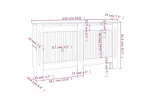 vidaXL Radiator Cover Black 152x19x81.5cm Mdf vidaXL Radiator Cover Black 152x19x81.5cm Mdf