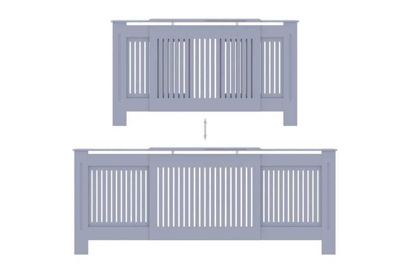 vidaXL Mdf Radiator Cover Grey 205cm vidaXL Mdf Radiator Cover Grey 205cm