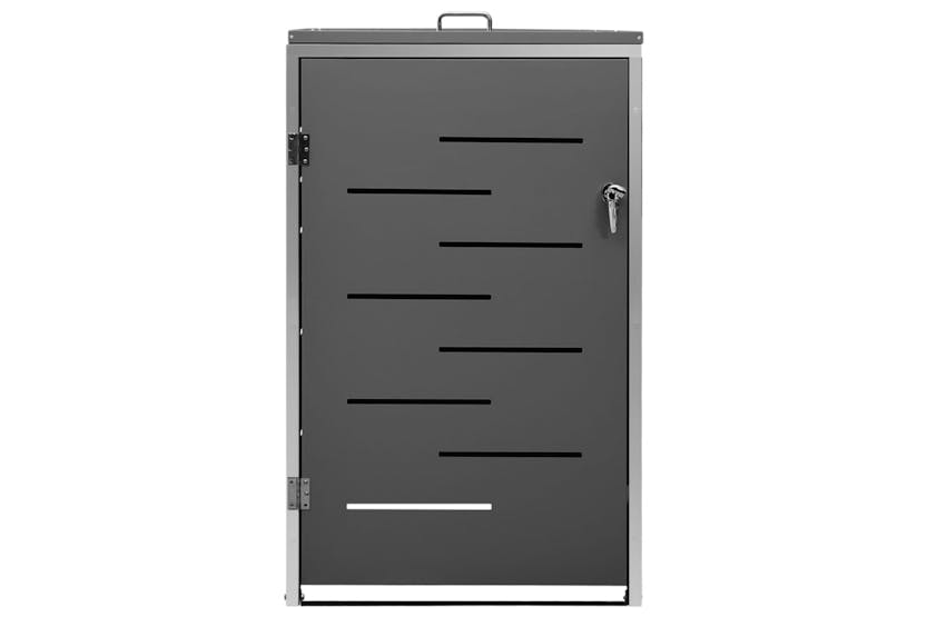 vidaXL Single Wheelie Bin Shed 69x77.5x112.5cm Stainless Steel vidaXL Single Wheelie Bin Shed 69x77.5x112.5cm Stainless Steel